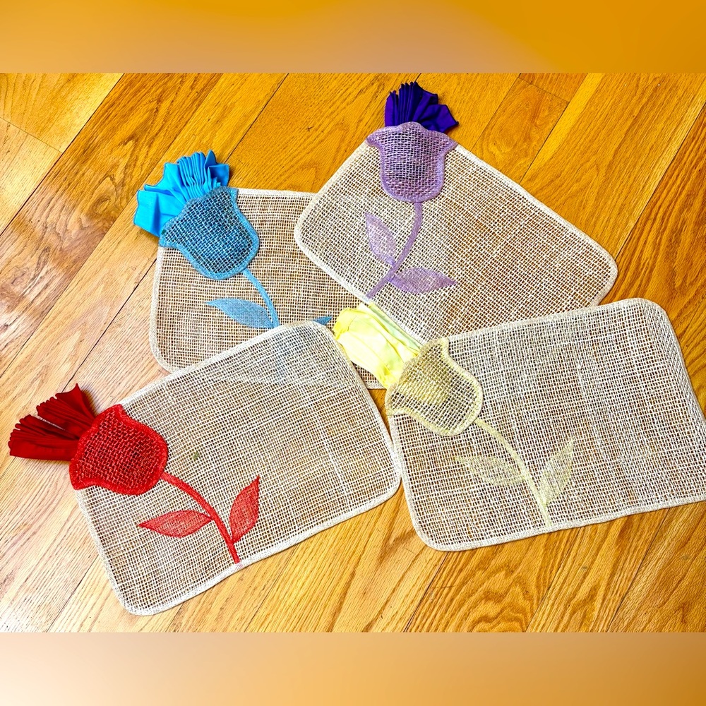 Vintagee 🌷 Tulips place mats (4) Spring